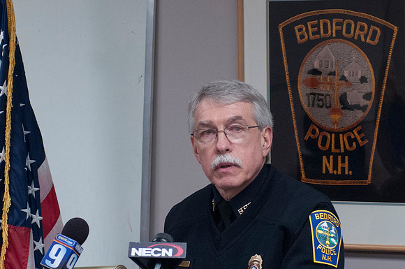 Bedford NH Police Chief John J. Bryfonski at the press conference  1-7-12