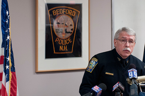Bedford NH Police Chief John J. Bryfonski at the press conference  1-7-12