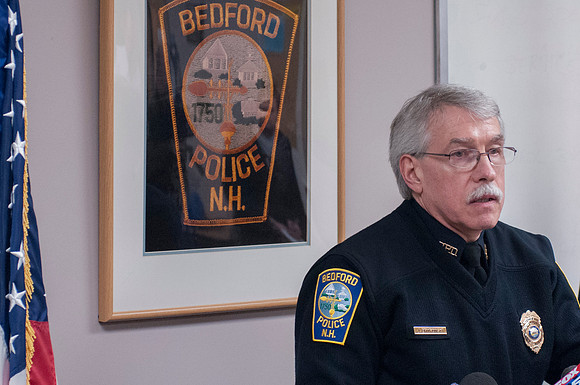Bedford NH Police Chief John J. Bryfonski at the press conference  1-7-12