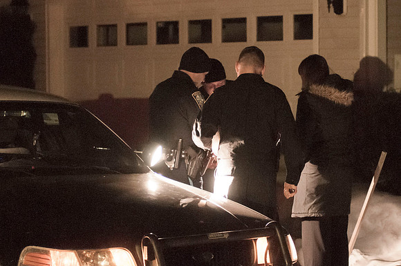Investigators from County Attorney, and NH State Police arrive at scene